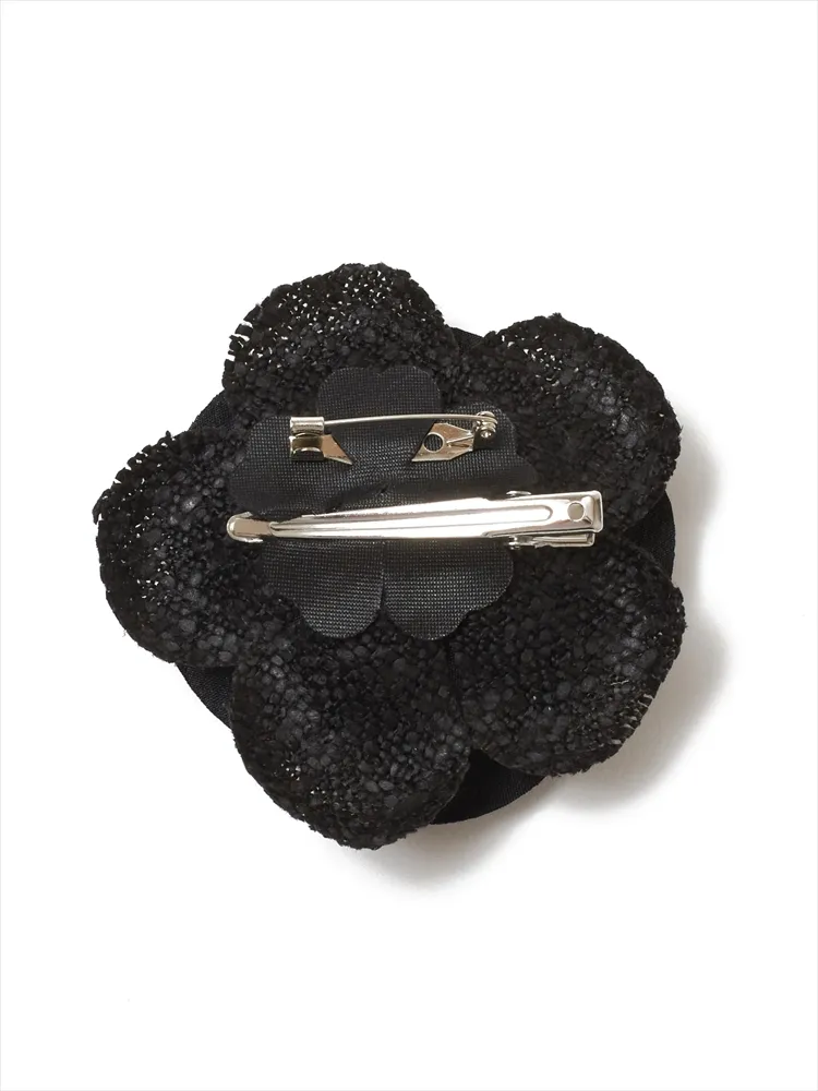 消臭加工】アクセサリー ブラックコサージュ 形態安定 軽量 通年