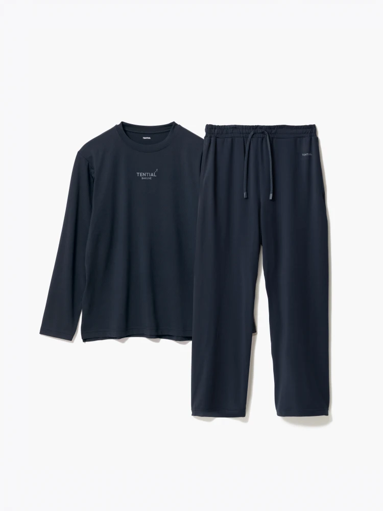 ネイビー 【男女兼用】一般医療機器 TENTIAL BAKUNE Mesh 長袖Tシャツ