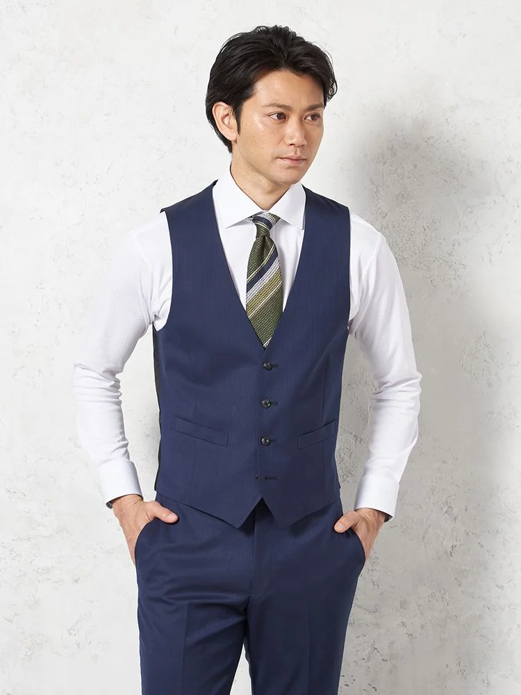 パンツウォッシャブル】スリーピーススーツ 2つボタン ビエラスティコ