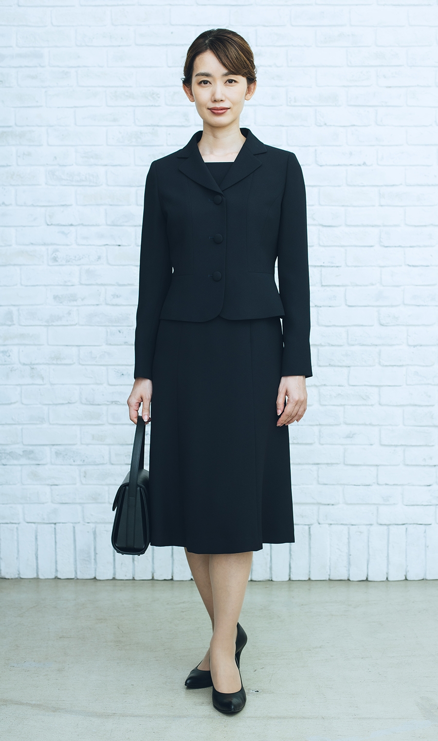 お受験スーツ【濃紺】【テーラードカラージャケット＋前開きワンピ