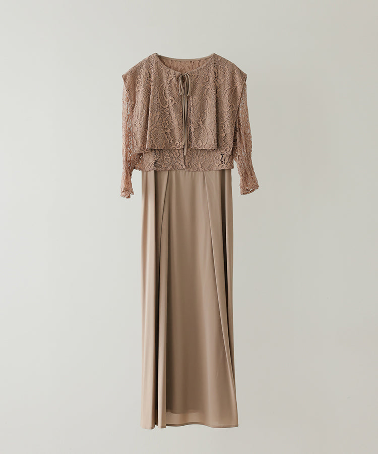 結婚式・お呼ばれドレス｜レースボレロセットキャミソールドレス