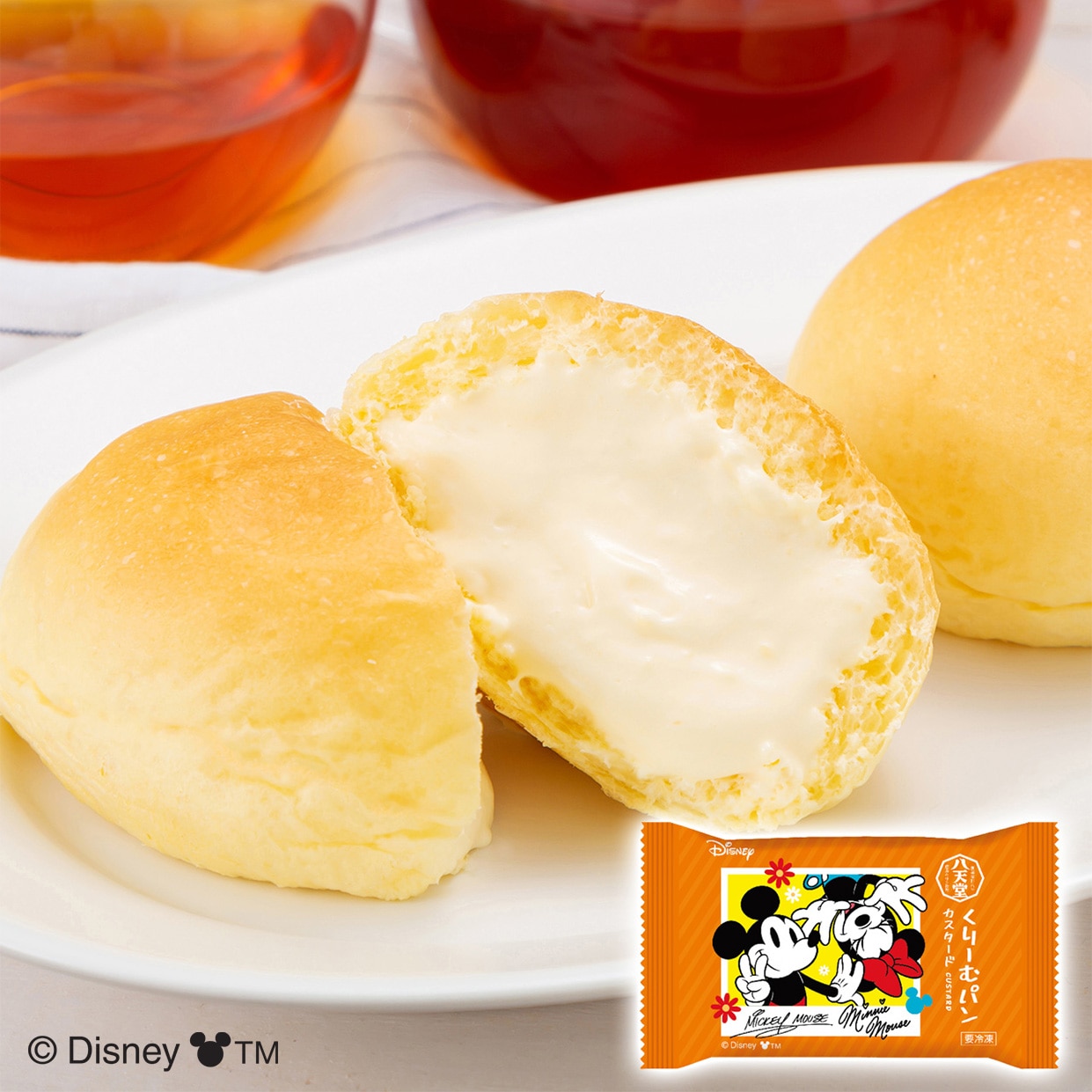 di01 【Disney】ミッキー&フレンズ くりーむパン10個詰合せ（くりーむ