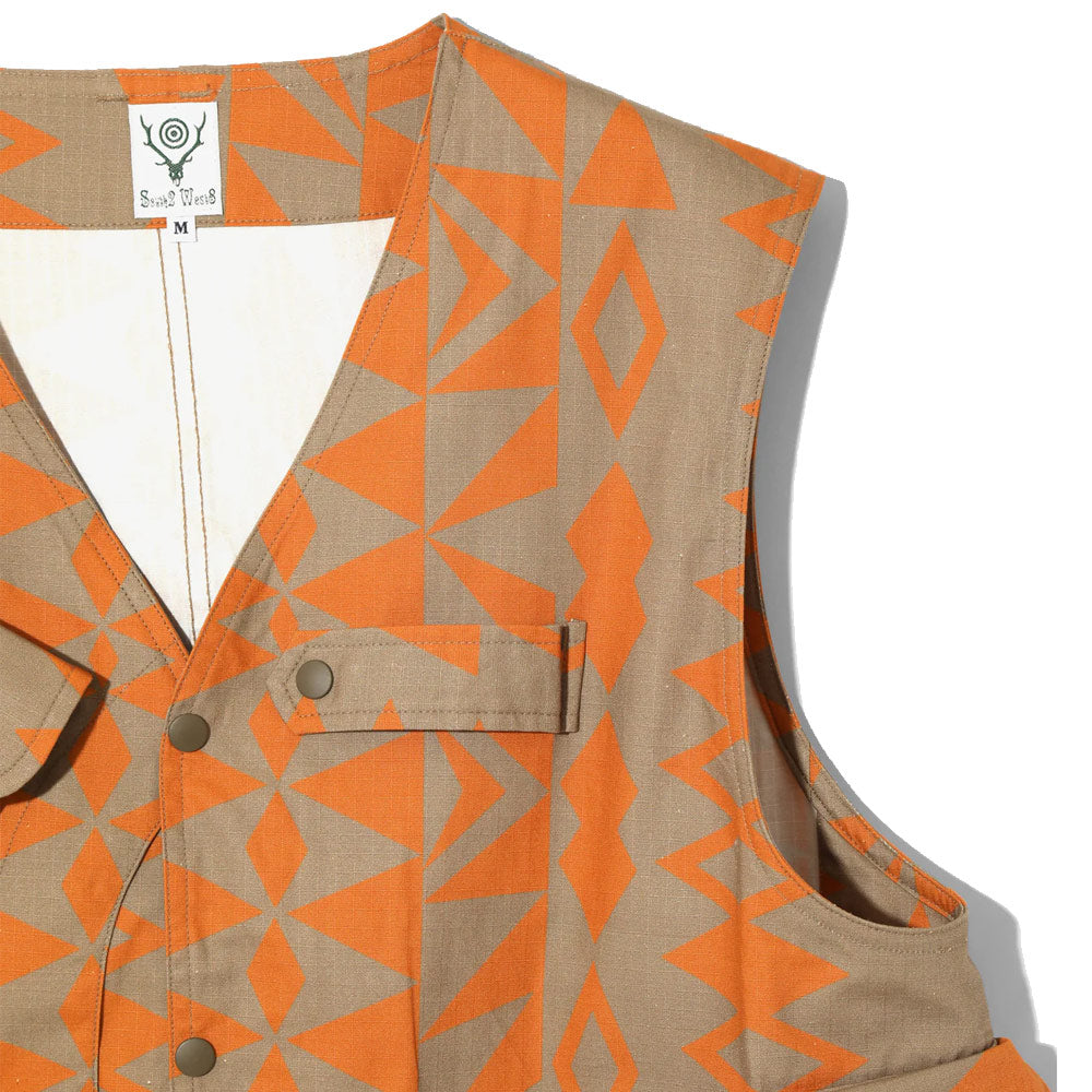 South2 West8 | Tenkara Vest - Cotton Ripstop / Printed 'Native S&T