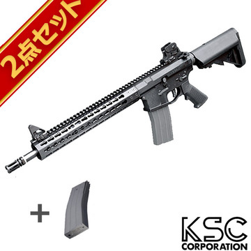 KSC Mega MKM AR15 (M4KeyMOD) マガジンセット（ガスブローバック本体