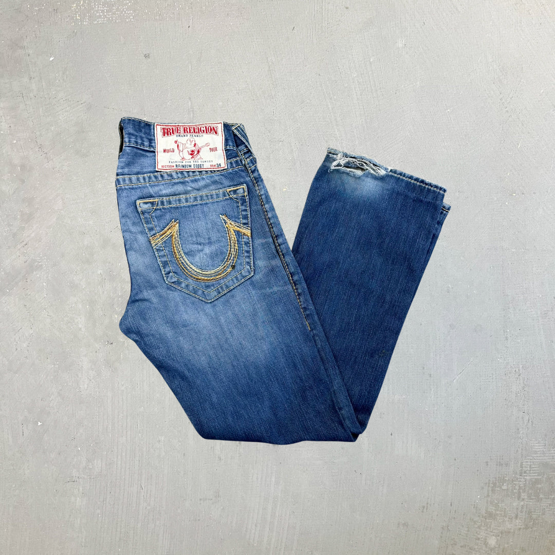 F- Vintage True Religion Rainbow Bobby Made In USA Jeans – HG VINTAGE