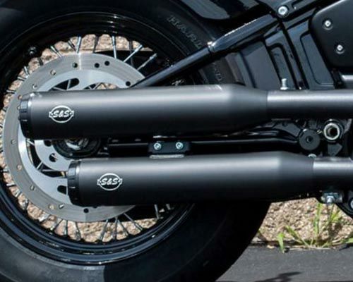 S&S スラッシュカット スリップオンマフラー クローム |ハーレーパーツ