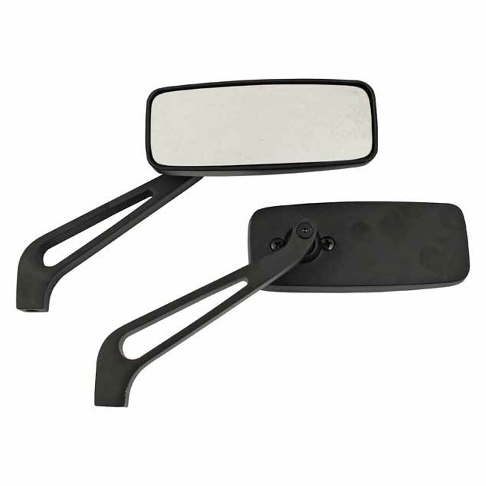 ハーレー スクエアミラー 左右共通 (ブラック) ビルトウェル |ハーレー