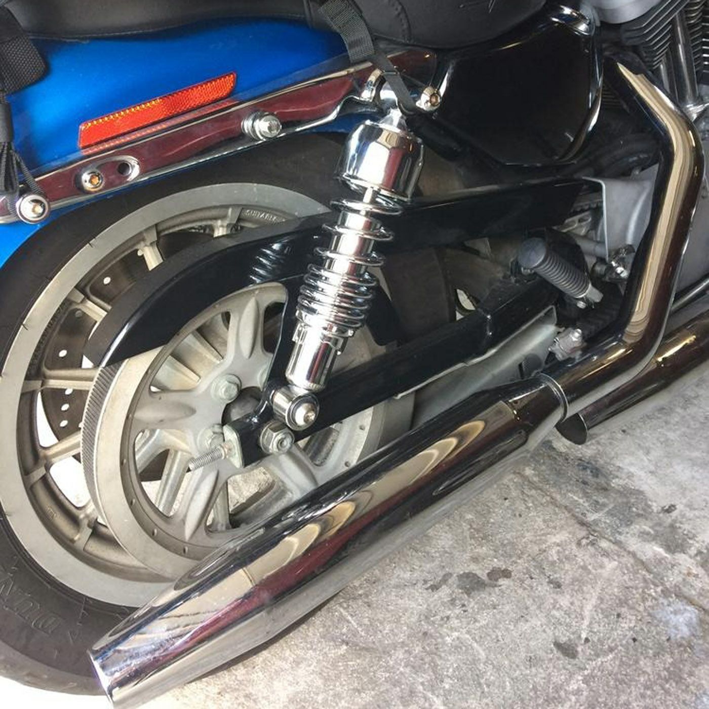 Drag Specialties リアサスペンション 11.5インチ (クローム) 【2004