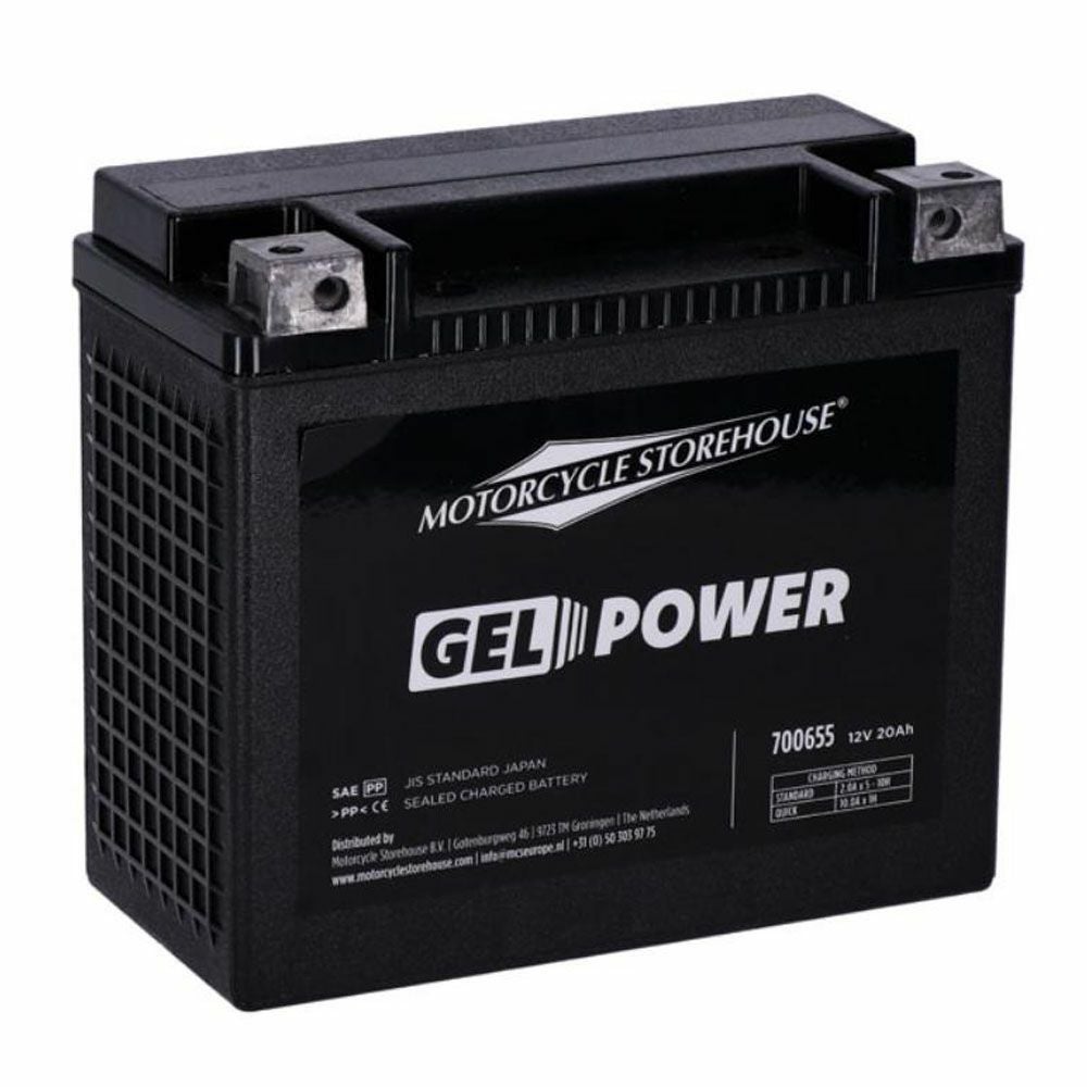 ハーレー ソフテイル、ダイナ、V-ROD用AGMバッテリー 20Ah、320CCA