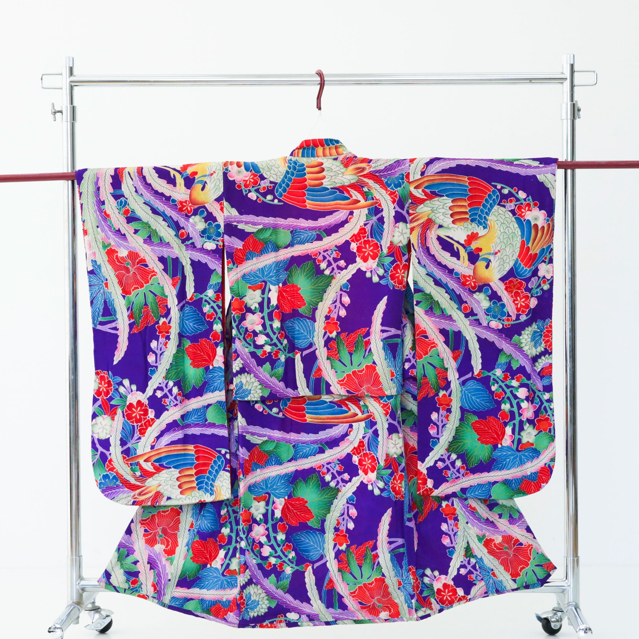 七五三 | 3歳 | アンティーク着物（紫・総柄） | 子供のおしゃれな