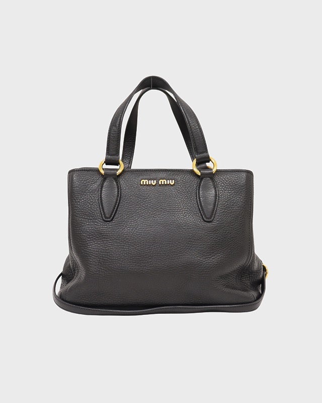 miu miu ロゴヴィッテロカリブレザー2Wayバッグ | Hedy