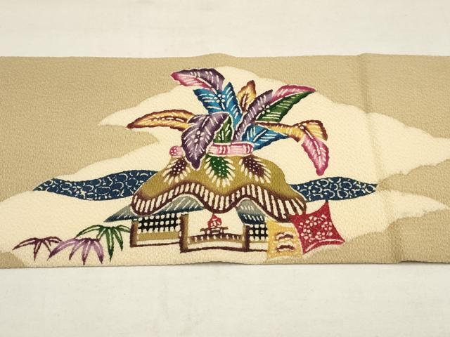 平和屋着物○本場琉球紅型 琉球びんがた 知念紅型研究所 知念貞男 竺仙