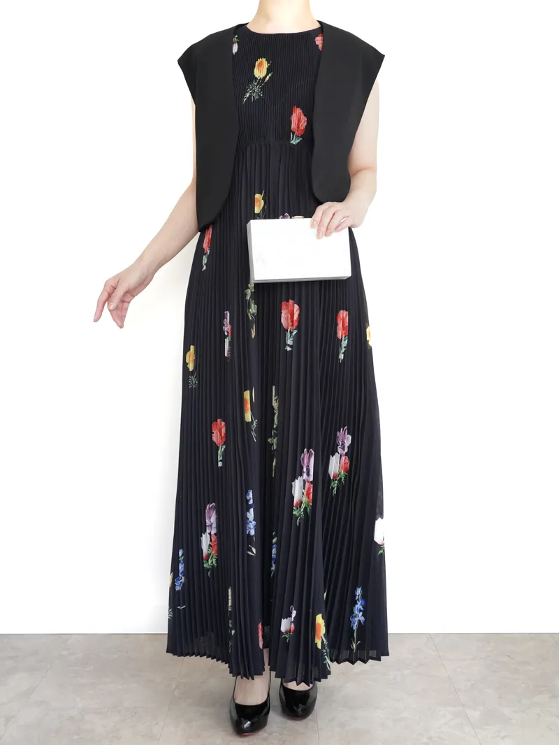 Ameri VINTAGE（アメリ ヴィンテージ）EMMA VEST PLEATS DRESS