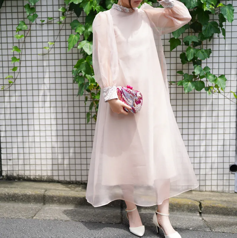 Acka.（エーシーケーエー）sheer over one-piece（ベージュ/2