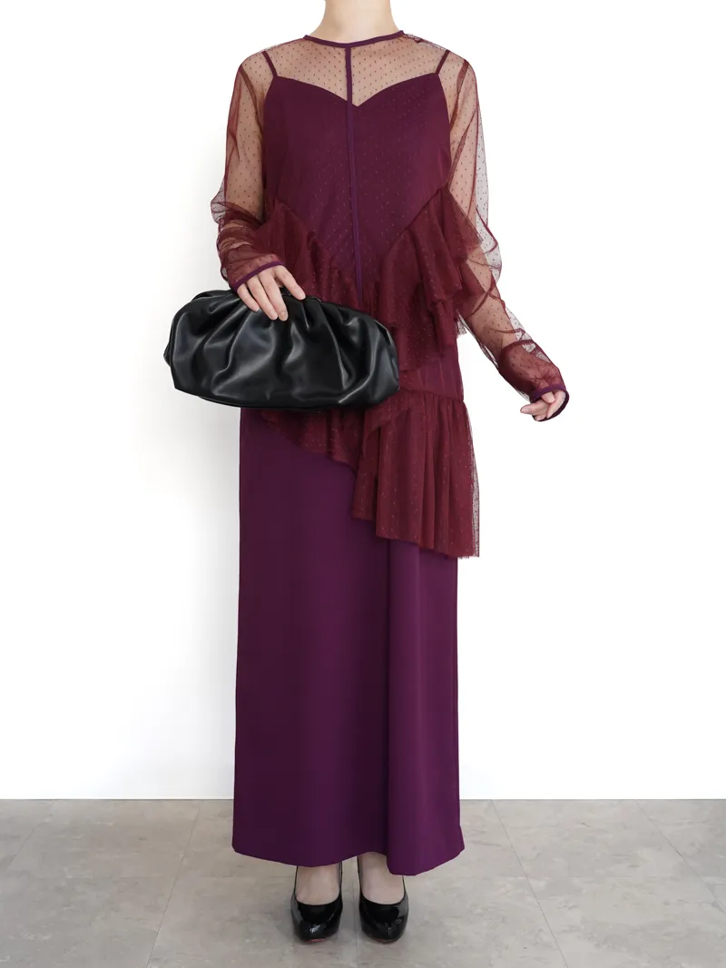 Ameri VINTAGE（アメリ ヴィンテージ）TULLE FRILL TOP SET DRESS