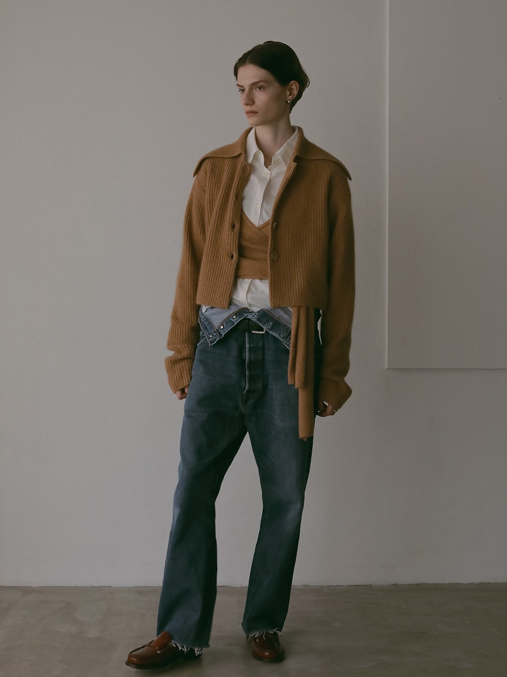 カラーニットカーディガン | Knit | HER. Online Store