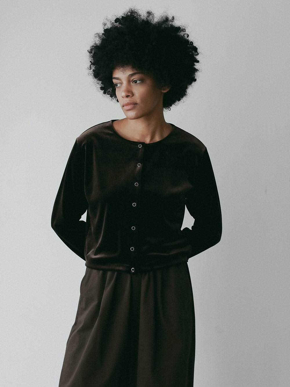 ベロアカーディガン | Cut and sew | HER. Online Store