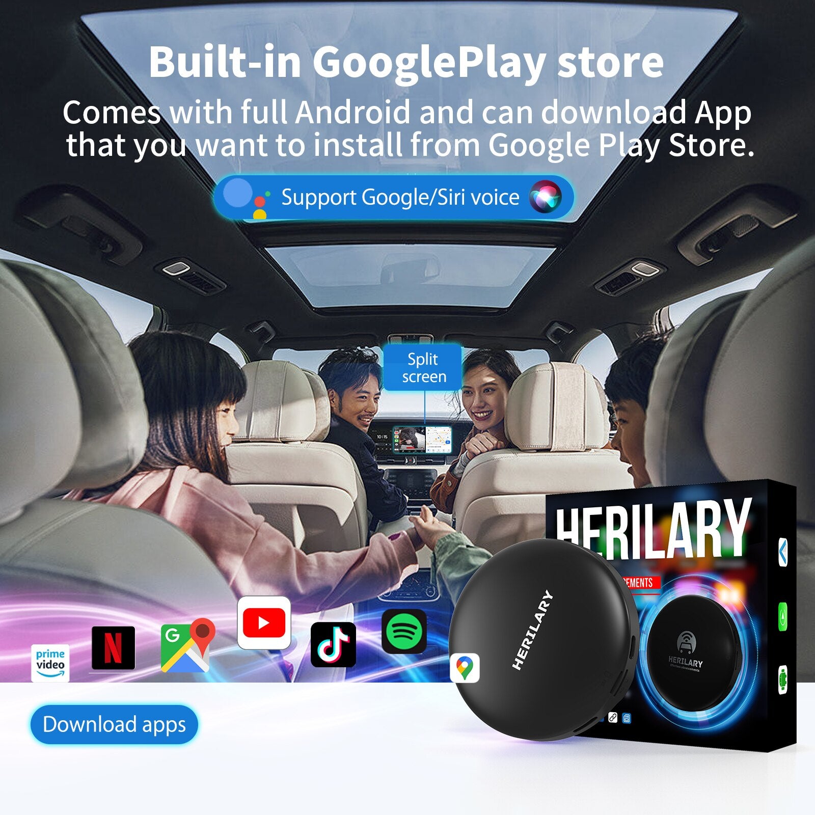 HERILARY C8 Wireless CarPlay 3 in 1 Ai Box – Herilary
