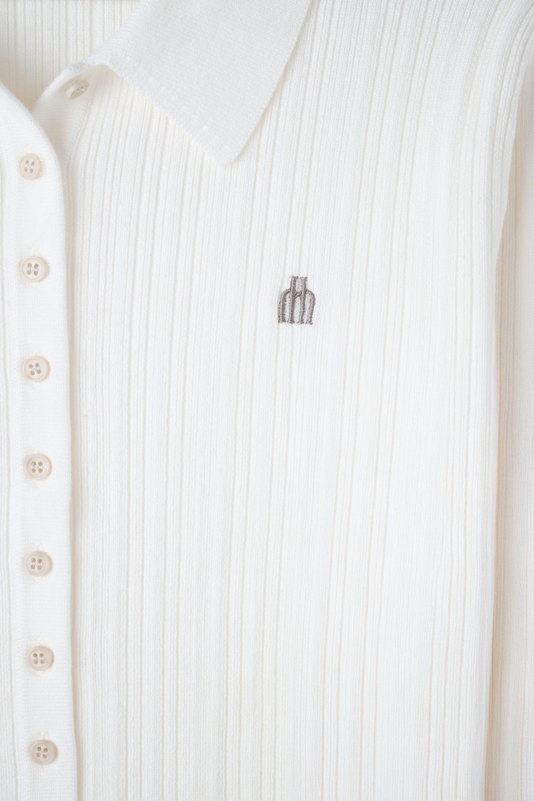 新色】Trois Rib Knit Polo Top