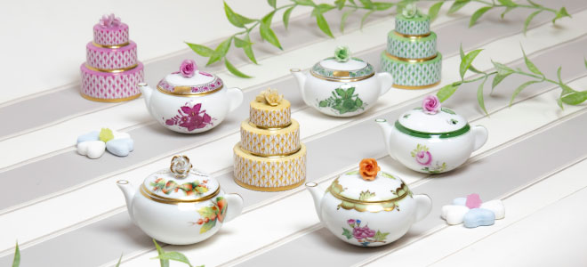 アポニー・ピンク] ティーポット型小筺