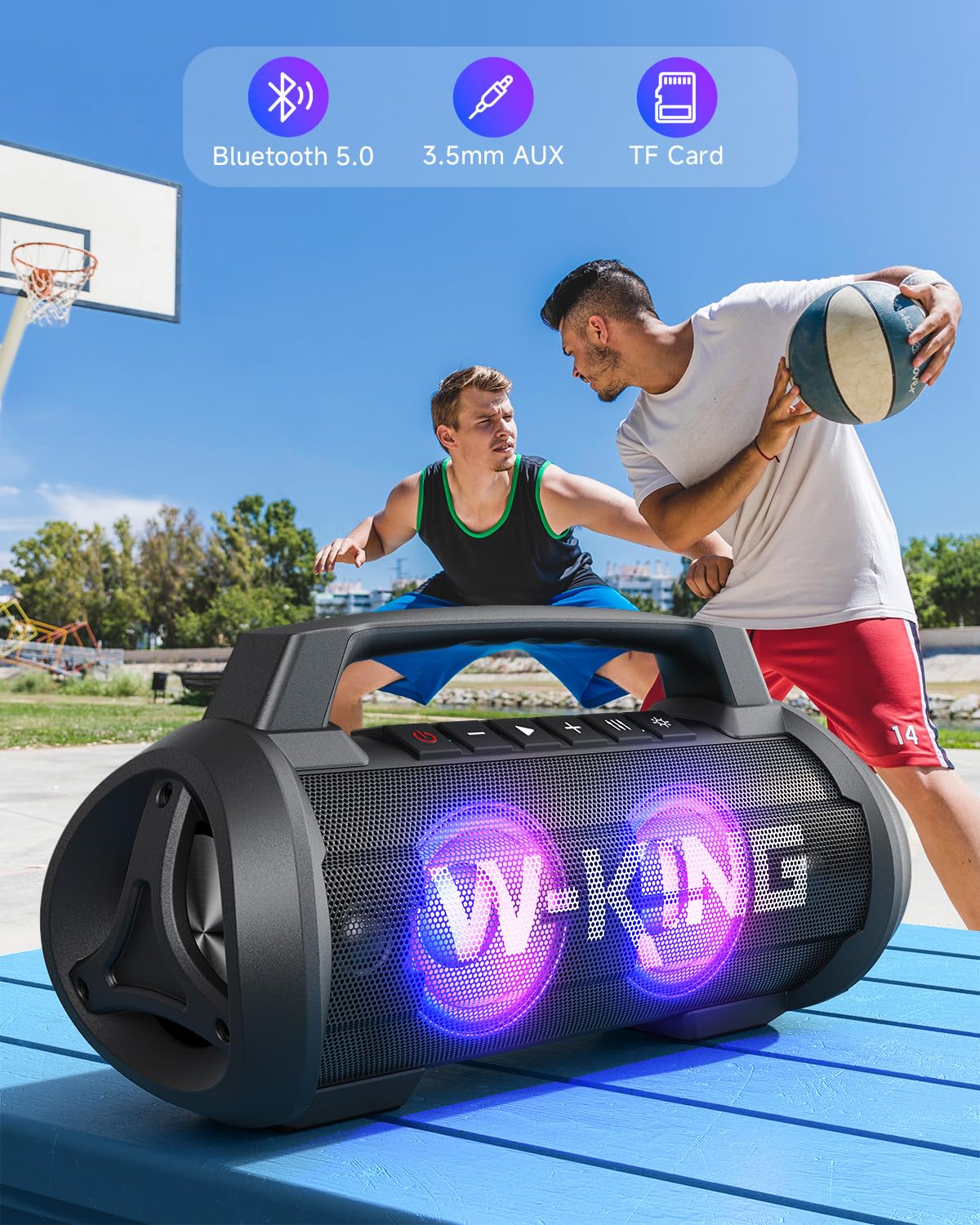 70W（120Wピーク）スピーカー bluetooth、IPX6防水 防塵 大音量、W