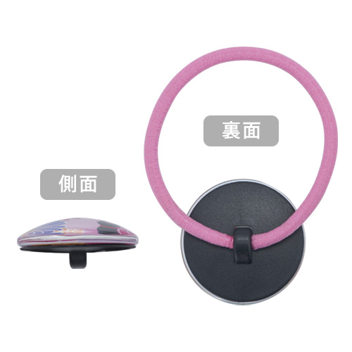 ガラスヘアゴム(丸型) 35mm【販促花子ノベルティ】