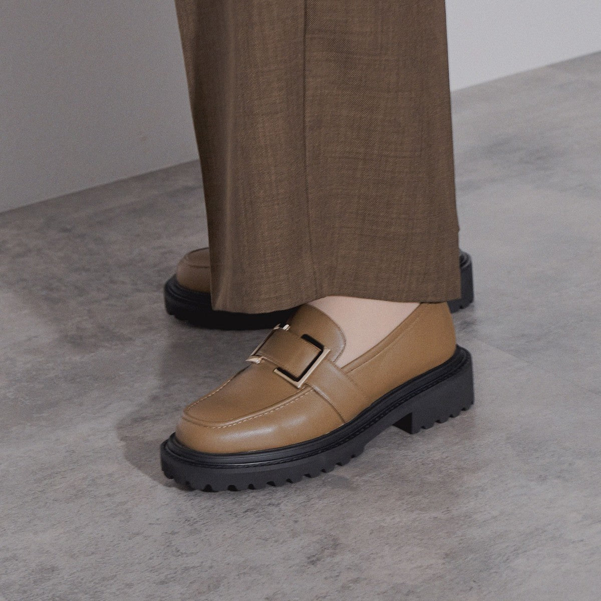 SALE】バックル厚底ローファー/544107
