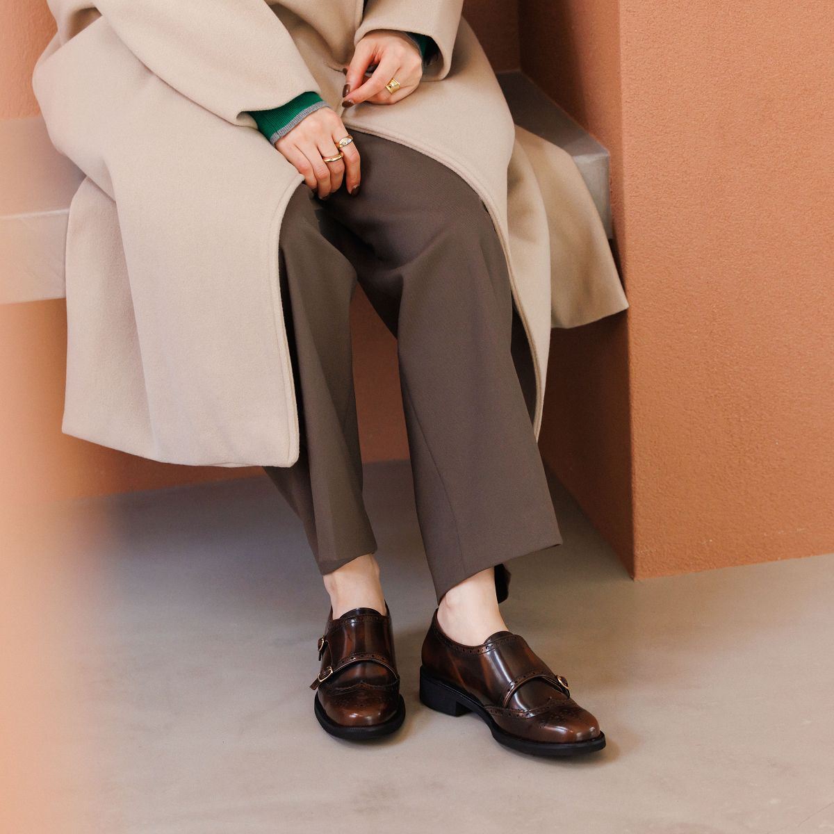 SALE】アドバンレザーモンクストラップシューズ/651308