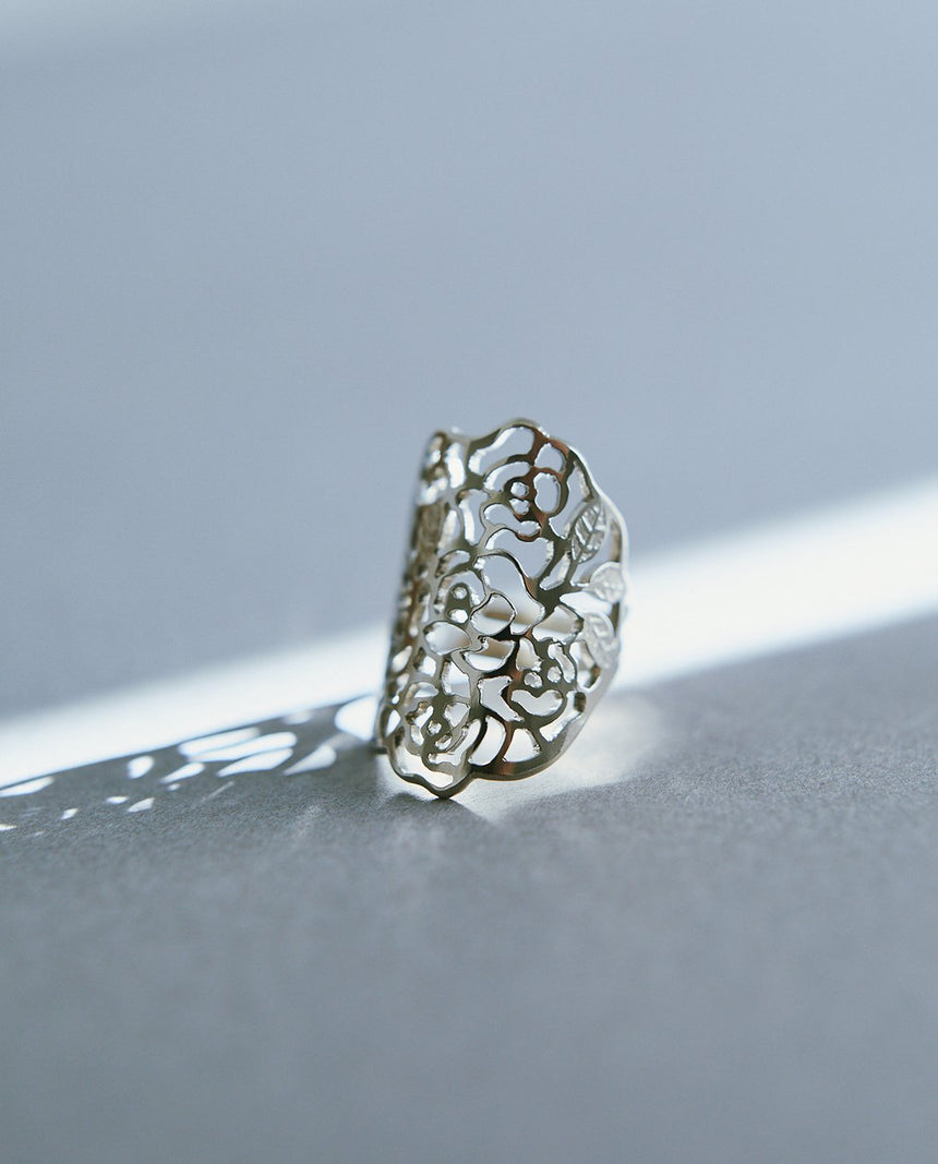 チタン透かし彫り薔薇リング – 日々の京都物産展