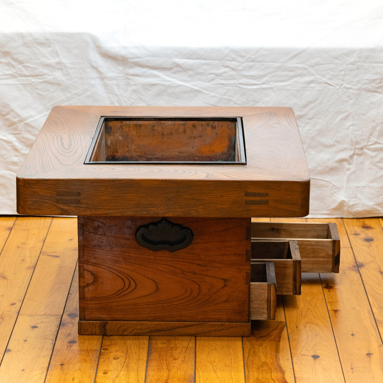 昭和家具 火鉢 木製 砂入り 17 【公式通販】