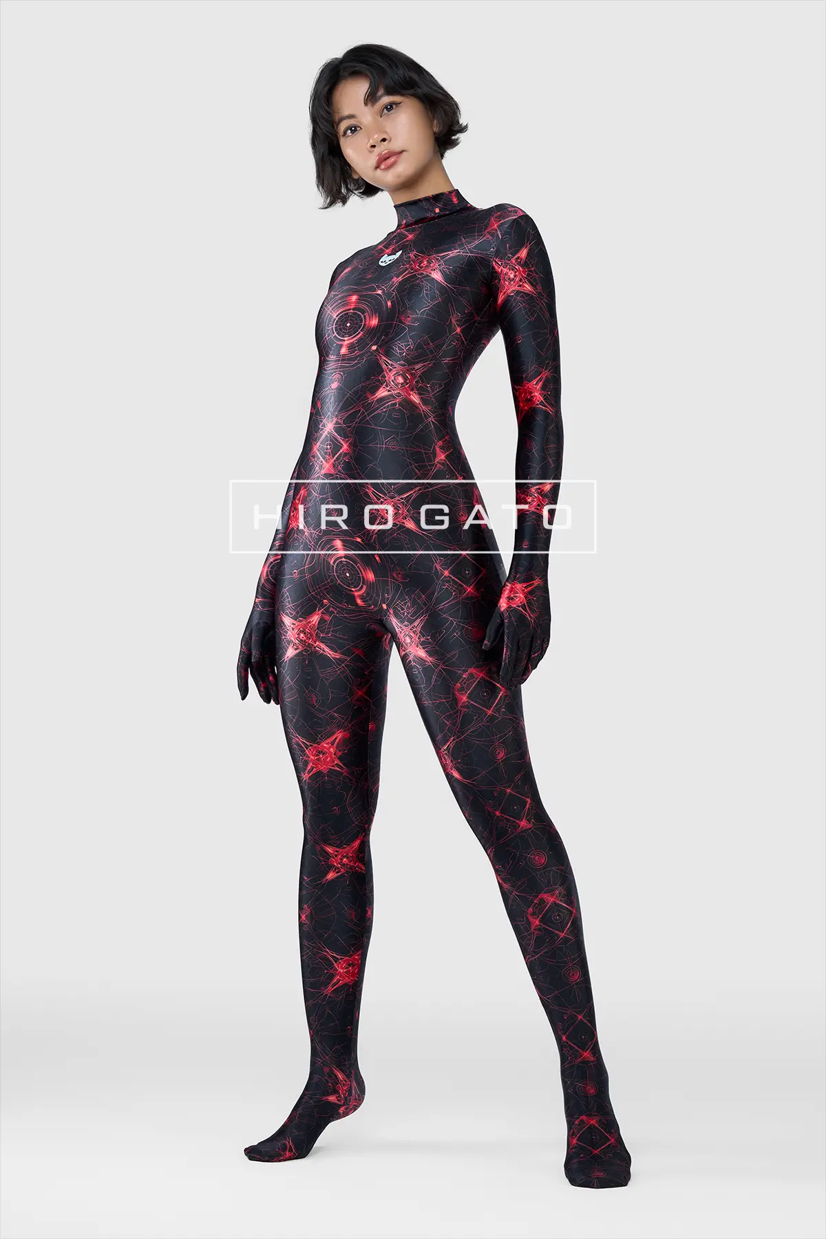 Hiro Gato - 「サイバーゲイシャ」 サテンライクラ 全身タイツ