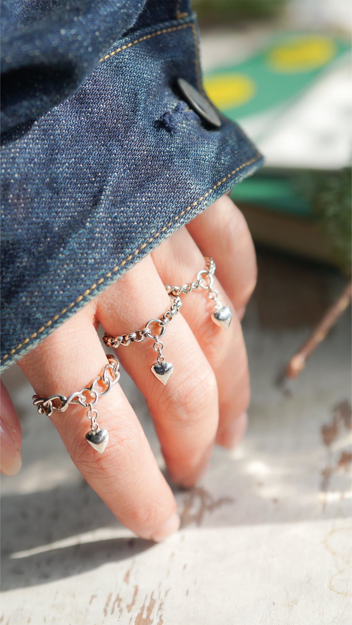 オンライン限定〕シルバーハートチェーンリング wr-5-25通販