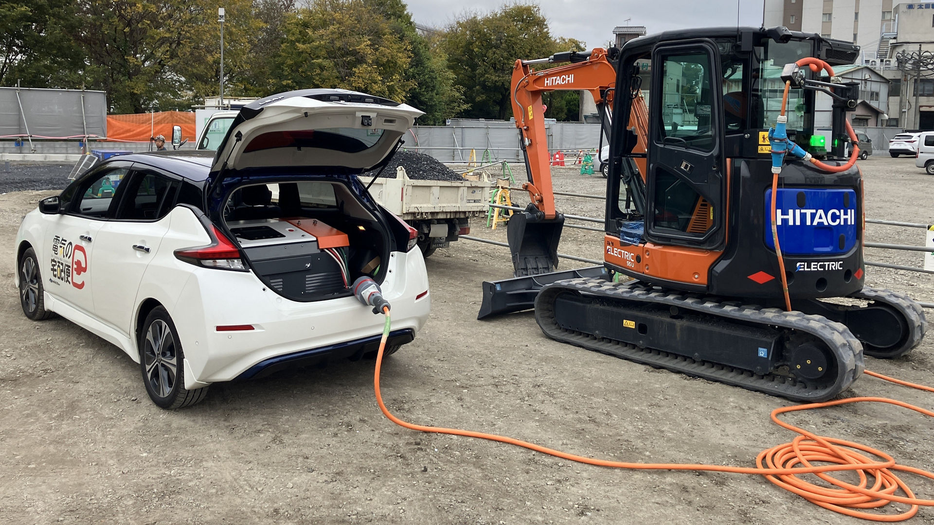 充電用電源が未整備の施工現場におけるバッテリー駆動式ショベルの安定