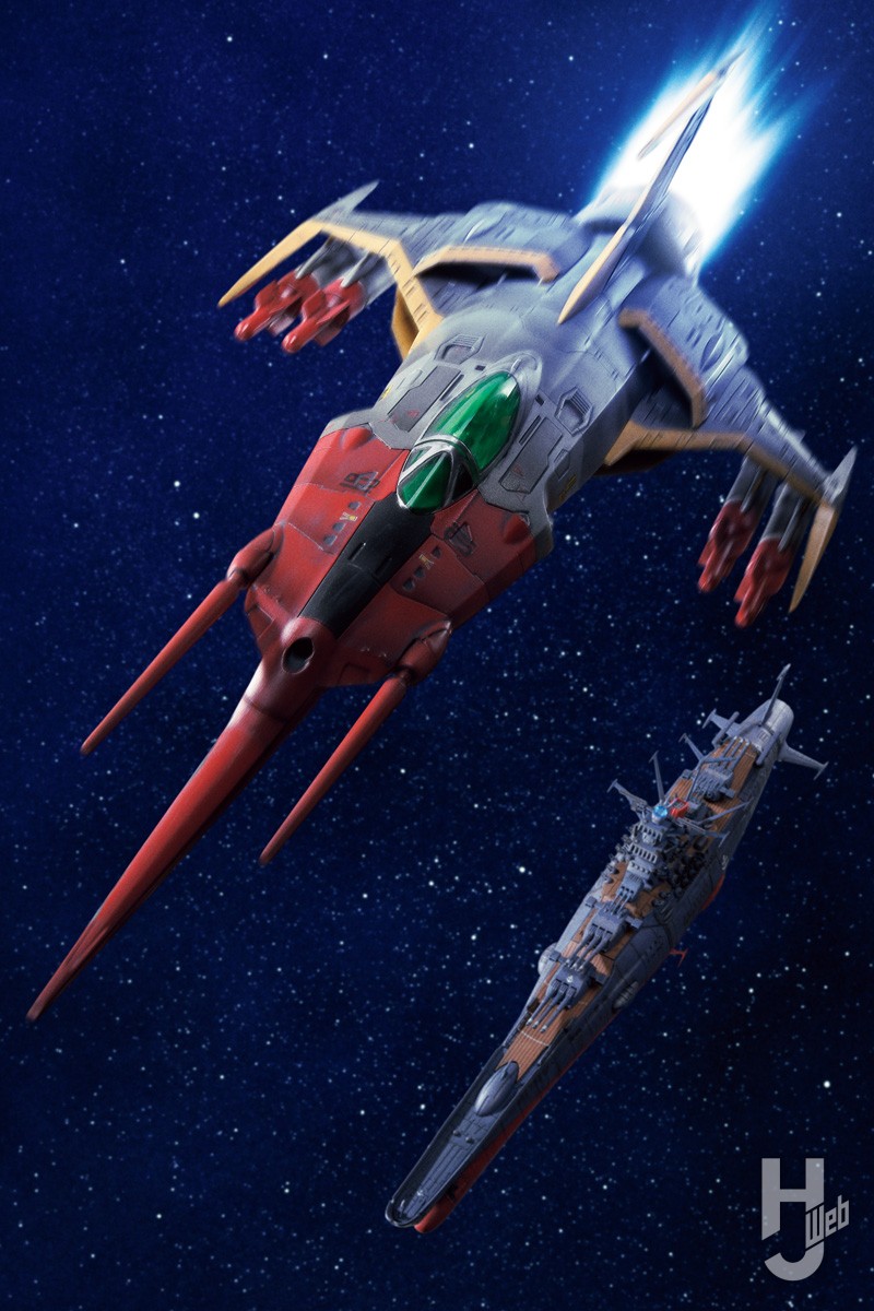 古代進の乗機「コスモゼロ α1」を何色ものシルバーを使用したパネル