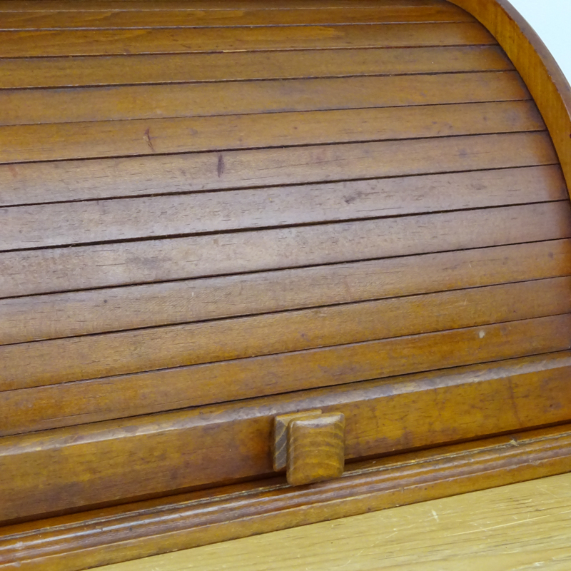 ヴィンテージ 木製 ロールトップ ブレッド ボックス | アンティーク