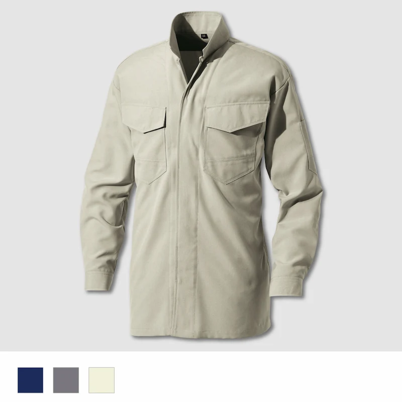 1361立衿シャツ(サマーサージ) 別注対応可能 - HOOH VILEA 作業着と