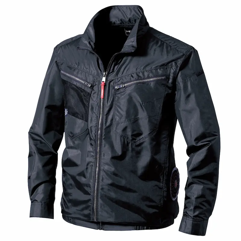 V7712サイドファン長袖ジャケット 空調機能を取り入れたファン付き作業