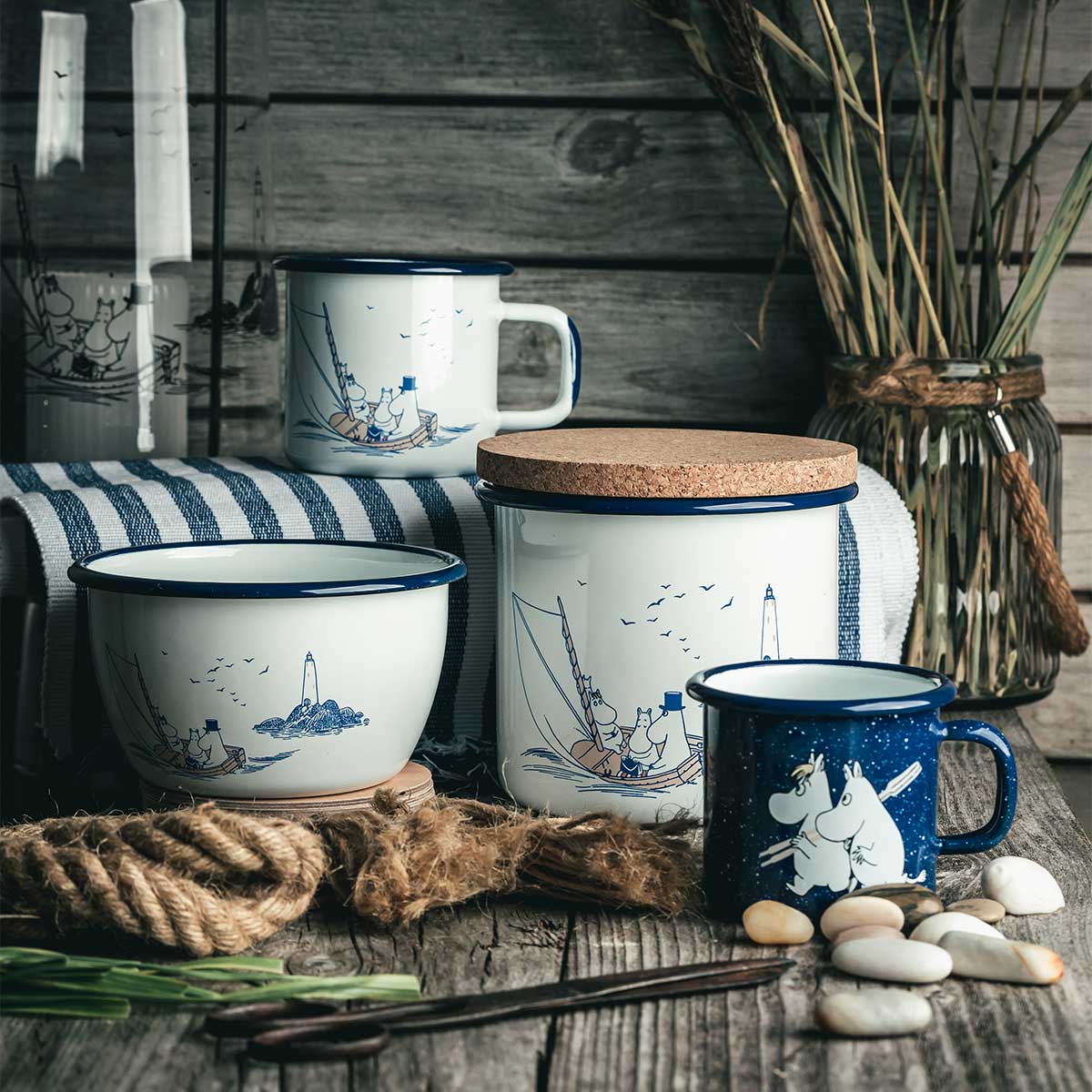 Moomin ムーミン Muurla ムールラ ホーローマグ ( セイラーズ / ブルー