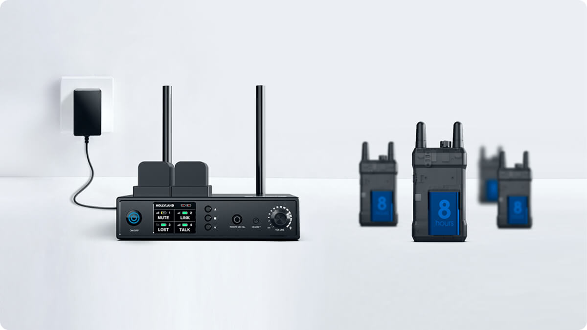 公式] Hollyland Mars T1000 - 同時双方向ワイヤレスインカムシステム