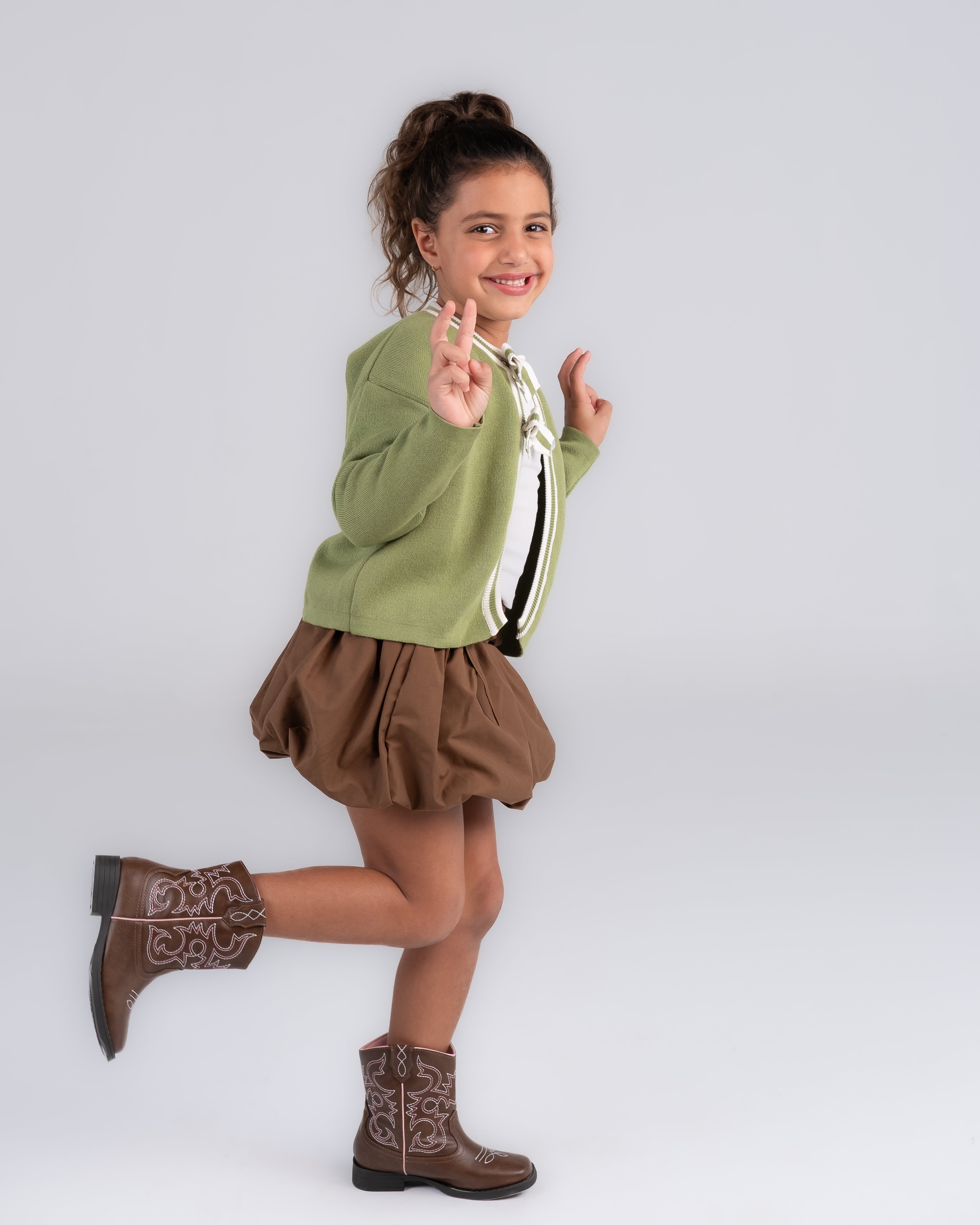 Chocolate-Brown Balloon Skirt