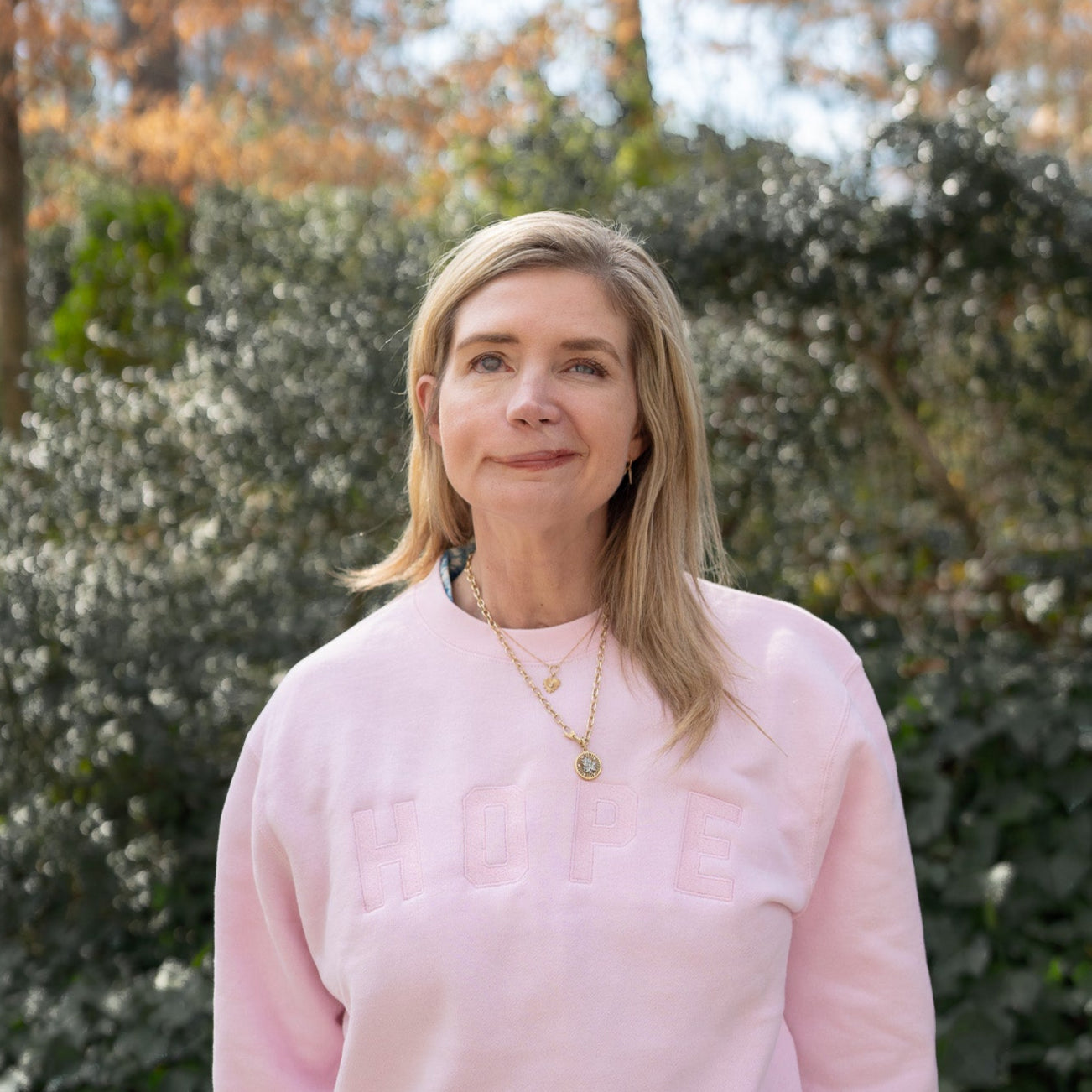 Pink Embroidered Hope Sweatshirt - Hope Heals Shop