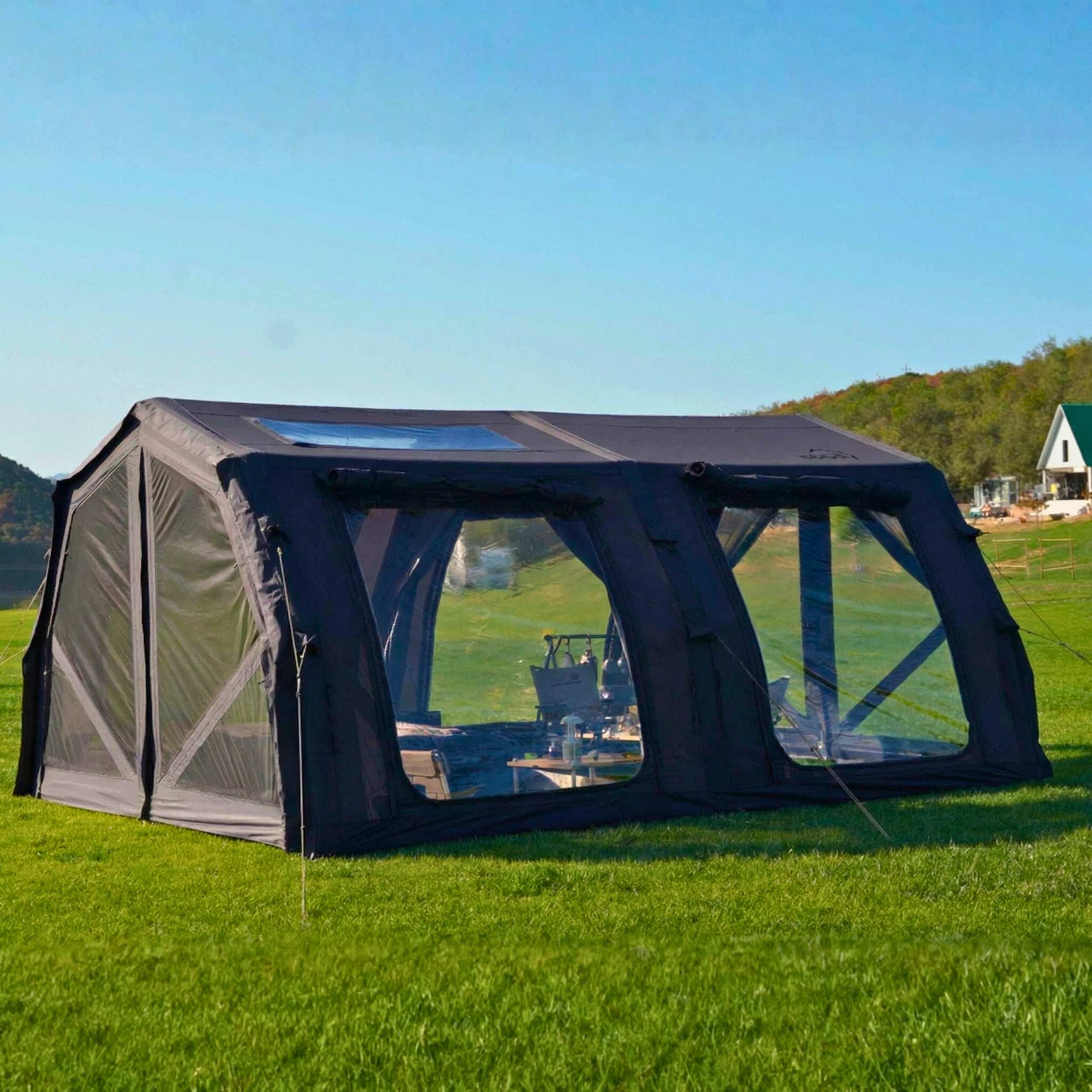 Coody Familia AirTent 17.2 Pro Black - Inflatable Tent for Camping