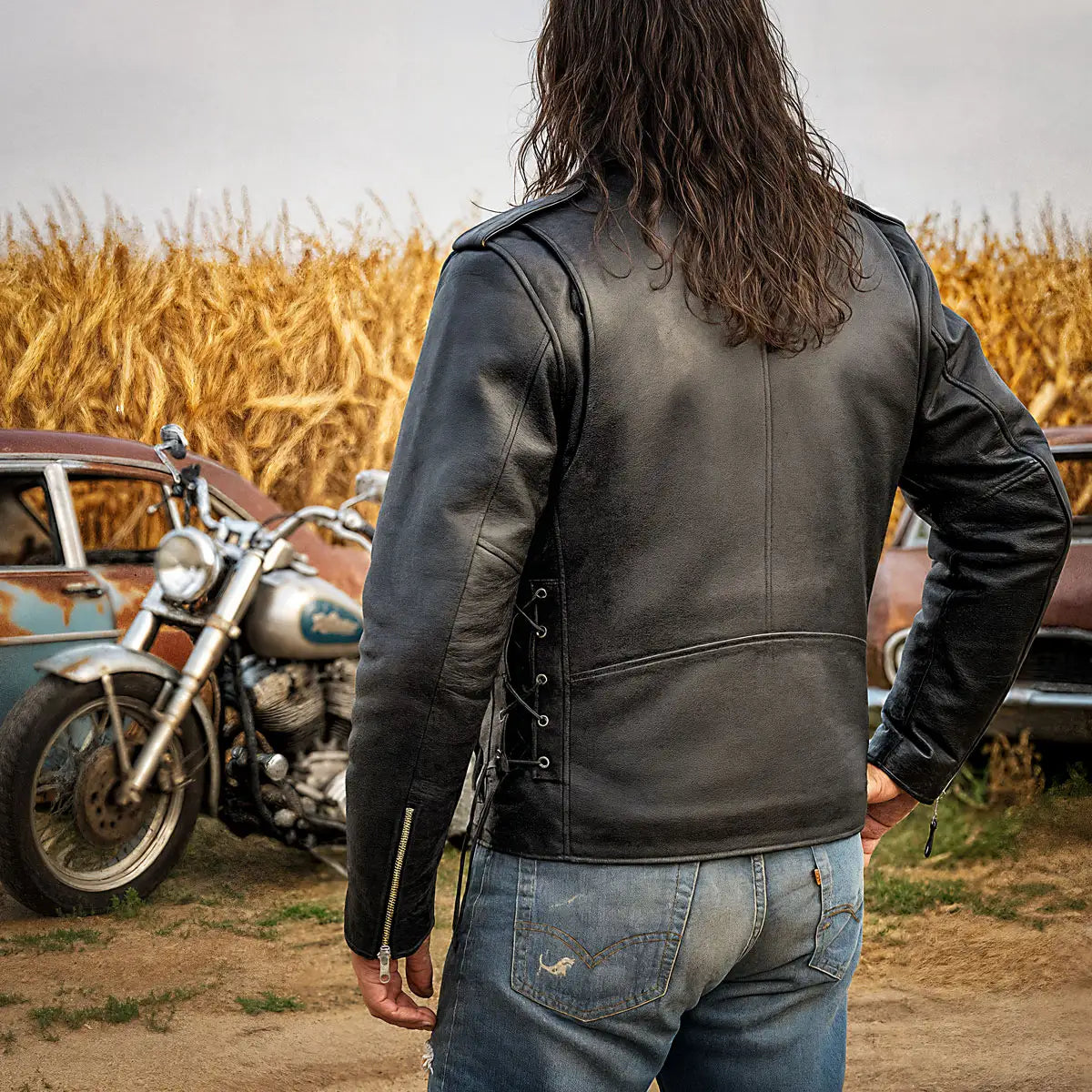 Men's Classic Leather Motorcycle Jacket | Hot Leathers