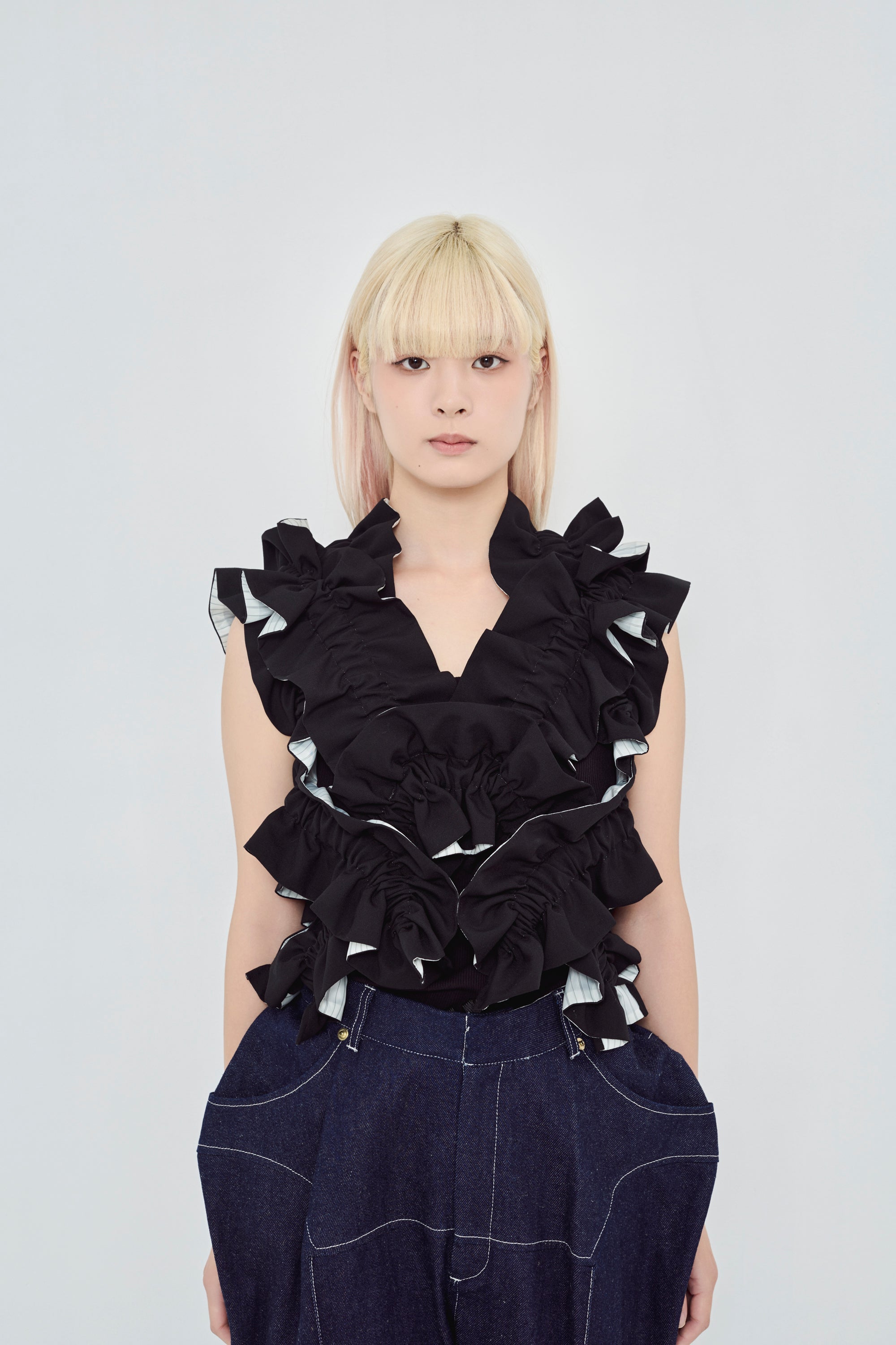 jimmy frill vest – HOUGA