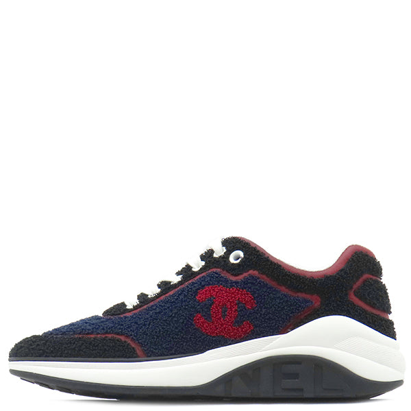 シャネル CHANEL ココマーク パイル G36256 ネイビー×ブラック×レッド
