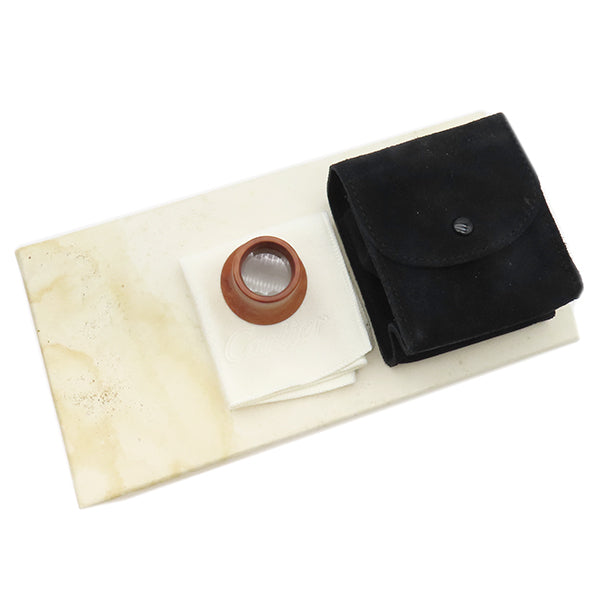 カルティエ Cartier 時計ケース ジュエリーケース ブラウン ウッド