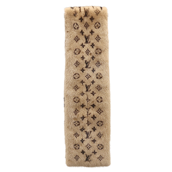 ルイヴィトン LOUIS VUITTON エシャルプ M67414 ベージュ×ブラウン