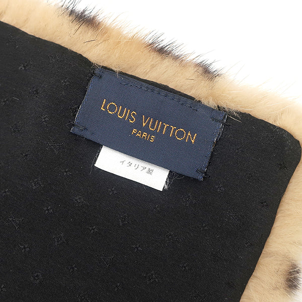 ルイヴィトン LOUIS VUITTON エシャルプ M67414 ベージュ×ブラウン