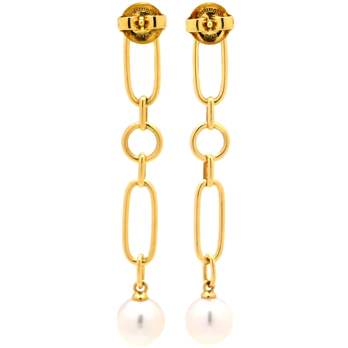 ミキモト MIKIMOTO M Code PE-1733PK イエローゴールド ピアス Mコード