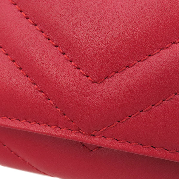 グッチ GUCCI GGマーモント コンチネンタルウォレット 443436 レッド